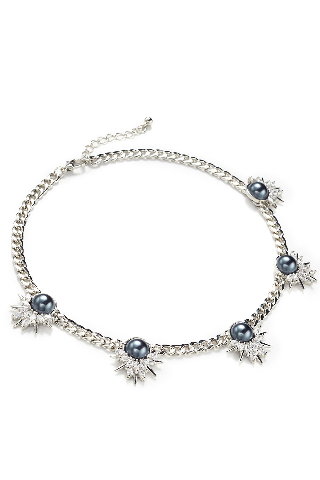 Grey Pearl Spike Necklace by Danielle Nicole 1