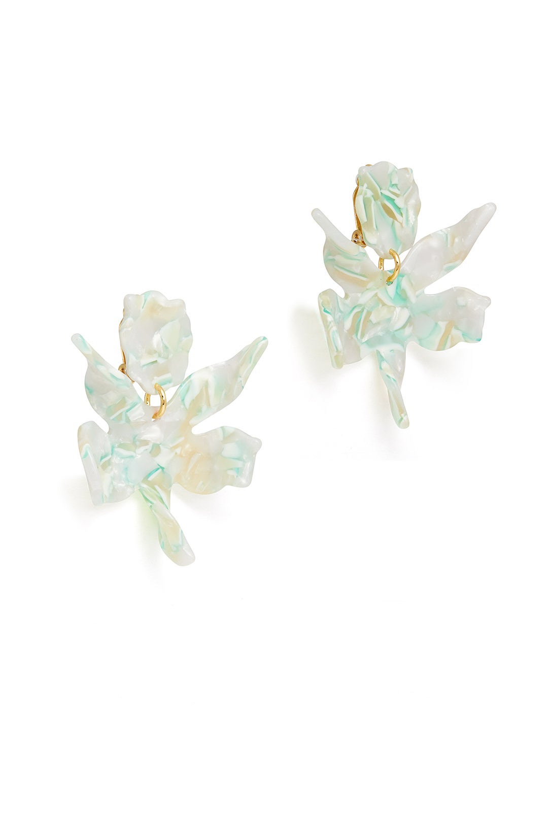 Mint Paper Lily Earrings by Lele Sadoughi 1