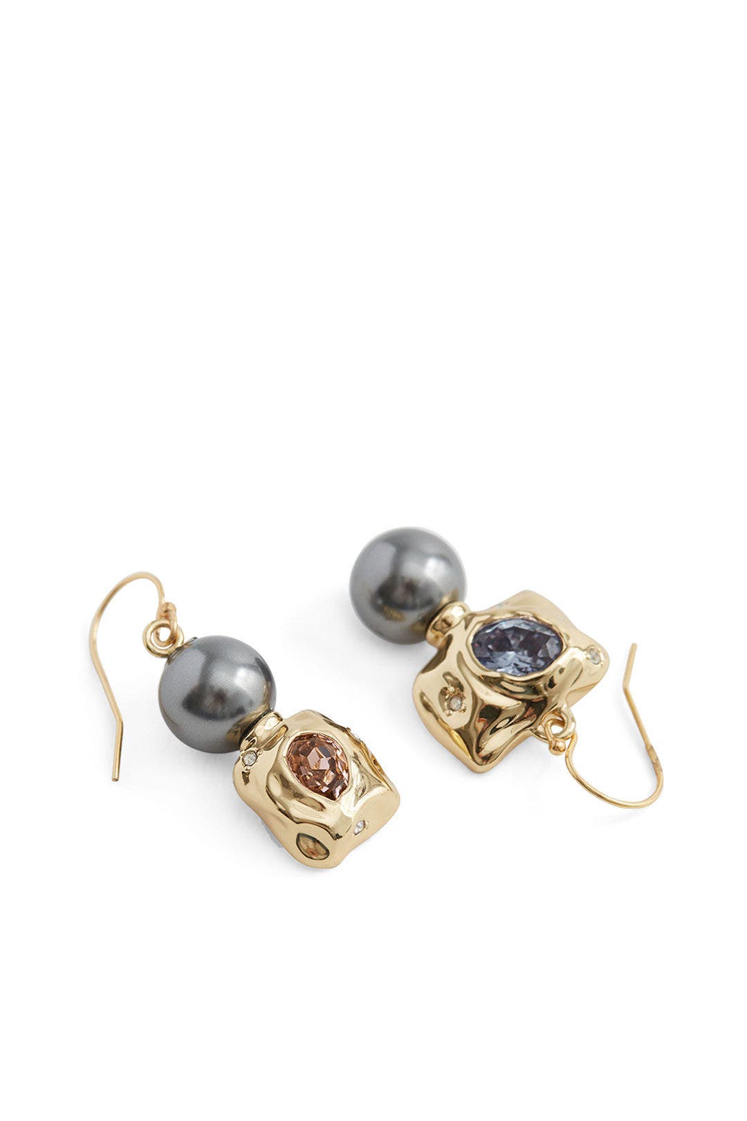 Gold Crumpled Wire Earrings by Alexis Bittar 1