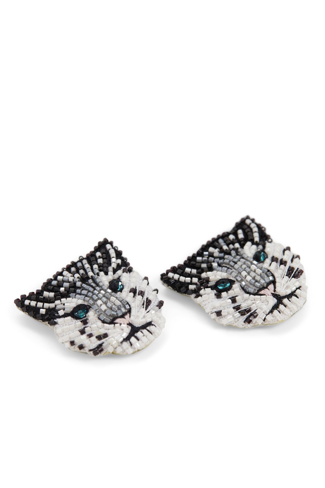 Snow Leopard Earrings by Mignonne Gavigan 1