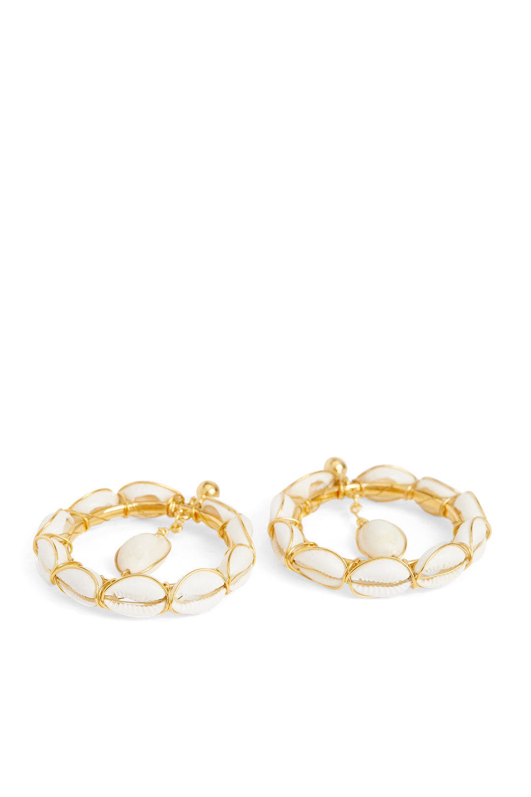 Small Shell Hoop Earrings by Oscar de la Renta 1