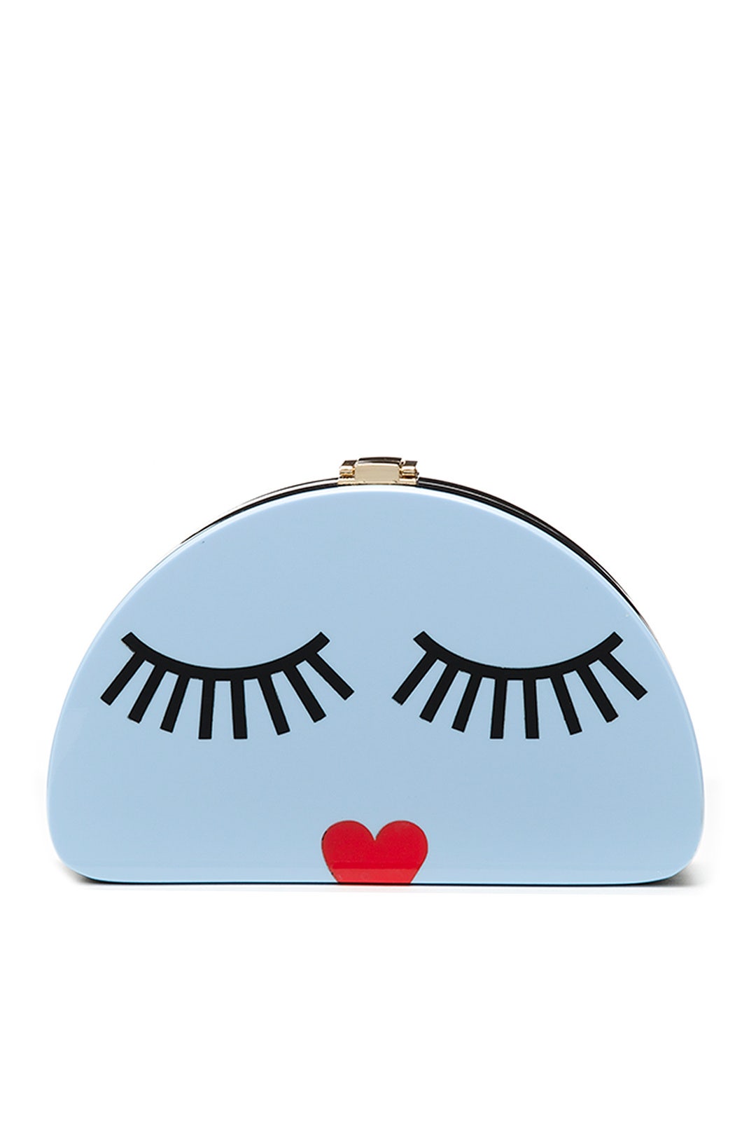 Eyelash Half Moon Clutch by Milly Handbags 1