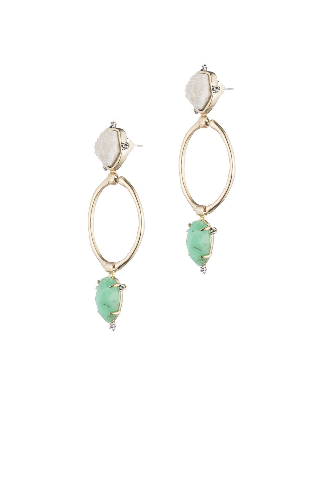 Druzy Stone Drop Earrings by Alexis Bittar 1