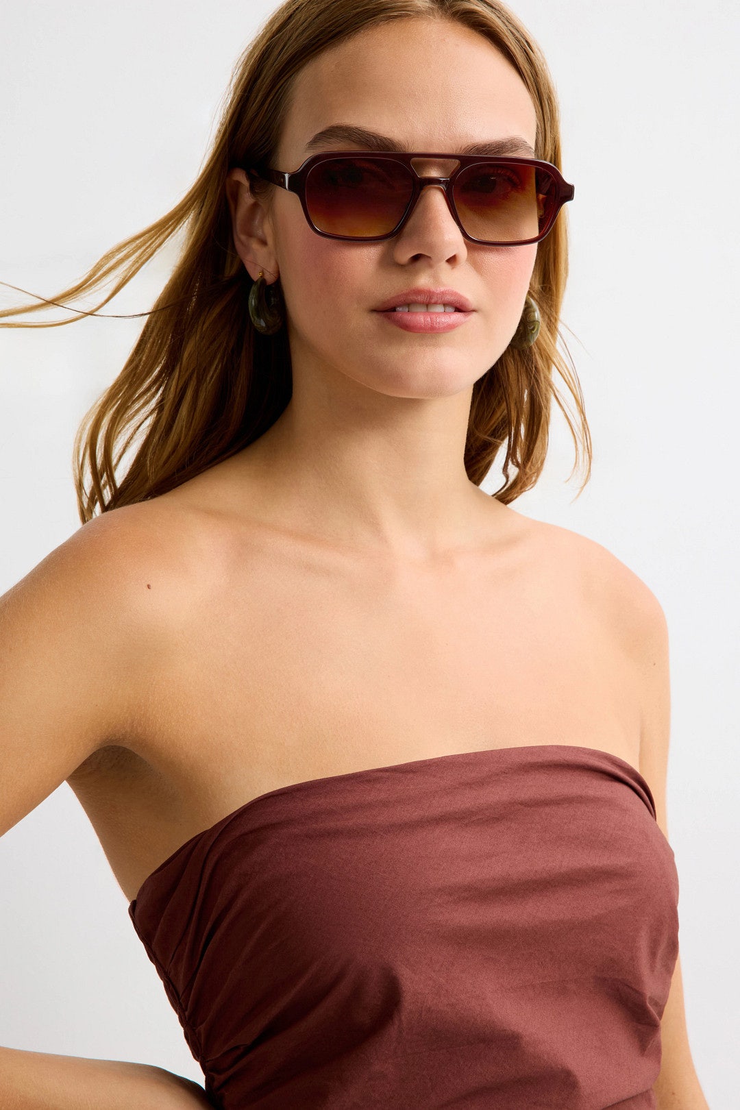 Dusty Aviator Sunglasses by Luv Lou 1