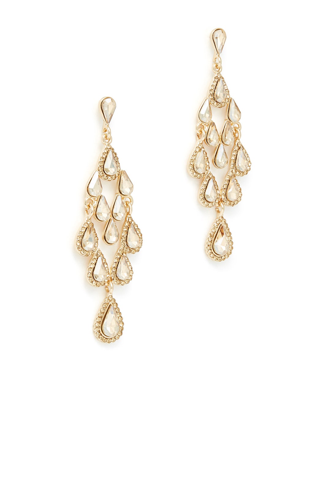 Gold Teardrop Earrings by Slate & Willow Accessories 1