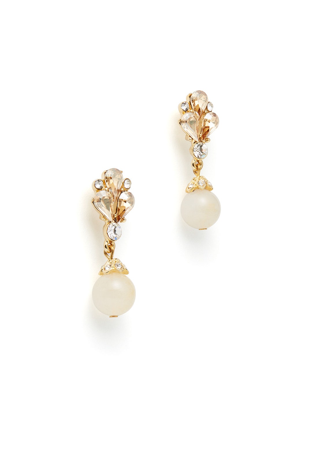 Gold Petite Peacock Earrings by Ben-Amun 1