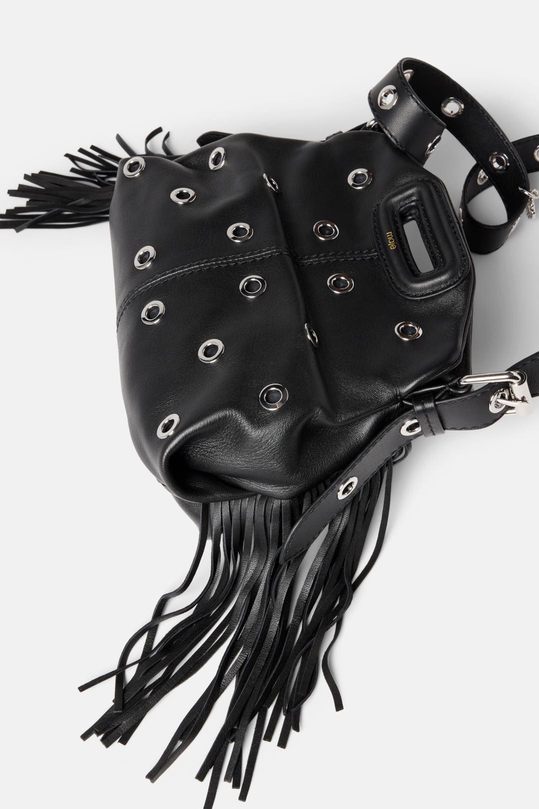 ショルダーバッグ・ポシェット MAJE Miss M mini rhinestone bag Miss M Nano rhinestone bag Black / Gray For Women | Maje