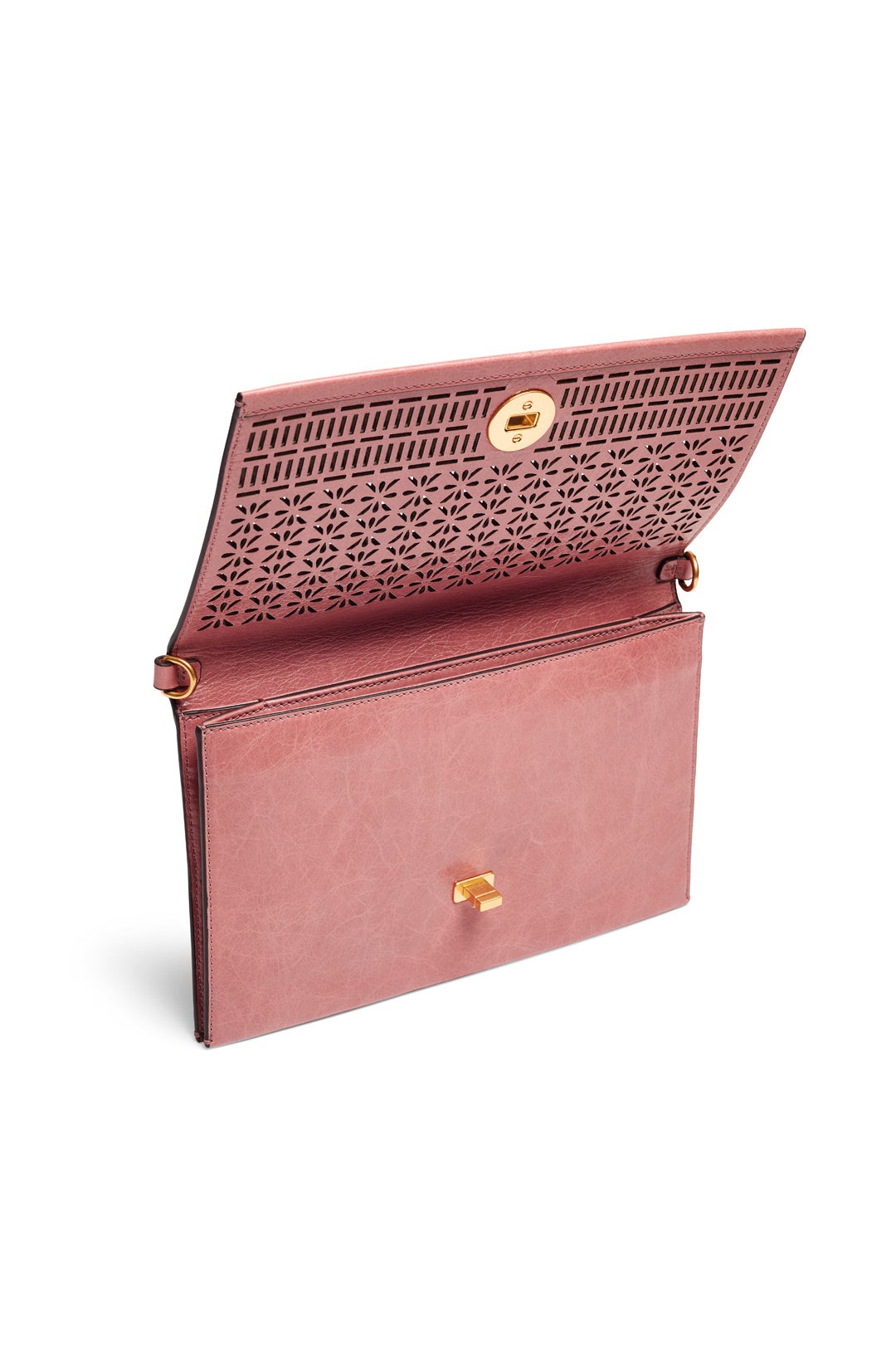 Pink Kira Perforated Clutch by Tory Burch Accessories 1