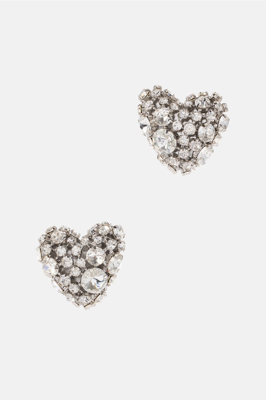Crystal Cluster Heart Earrings by AREA Accessories 2