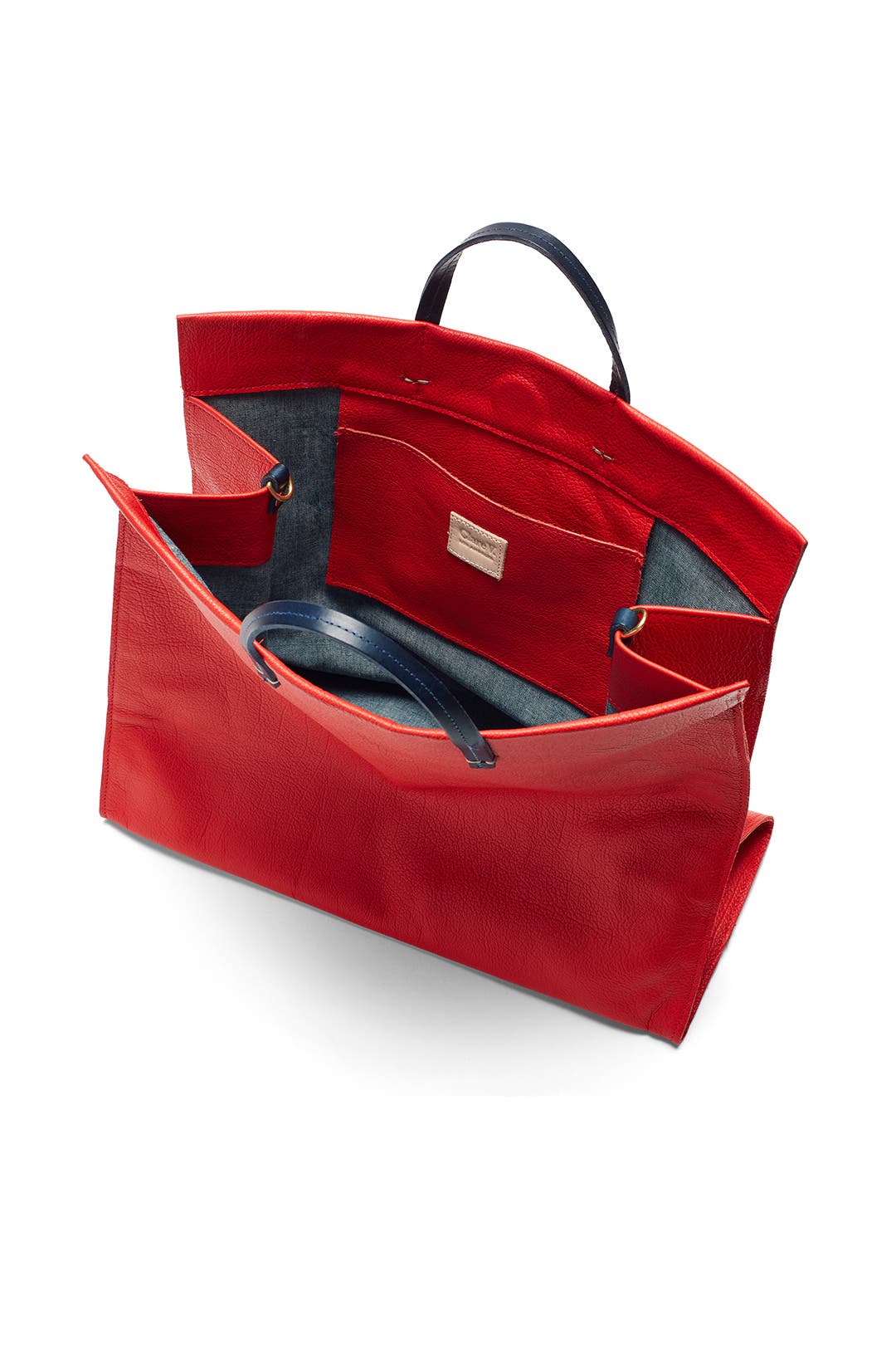 Red Leather Simple Tote by Clare V. | Rent the Runway