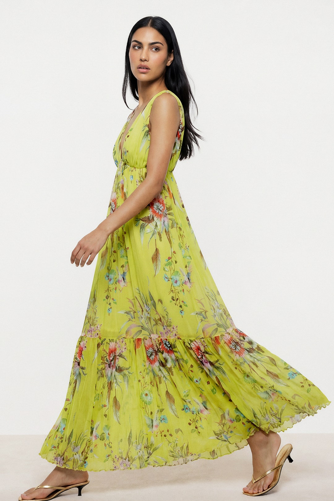 Floral Pleated Maxi by Fuzzi | Rent the Runway